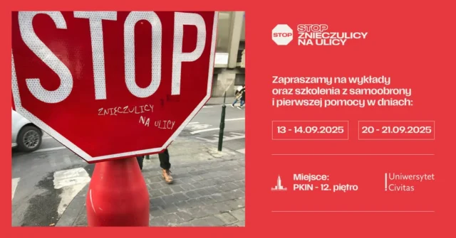 STOP ZNIECZULICY NA ULICY 🛑
Już we wrześniu Pałac Kultury i Nauki w Warszawie stanie się przestrzenią ważnych rozmów o tym, dlaczego tak często nie reagujemy, gdy ktoś potrzebuje pomocy - i jak to zmienić.
👉 Zapisz się na wydarzenie:
https://www.facebook.com/events/1184732123699709

Prelekcje będzie można obejrzeć również w formie online, dlatego zachęcamy do obserwowania Instagrama kampanii 👉 @stop_znieczulicy_2025 
https://stop-znieczulicy.pl/ 

#StopZnieczulicy #Reaguj #PKiN